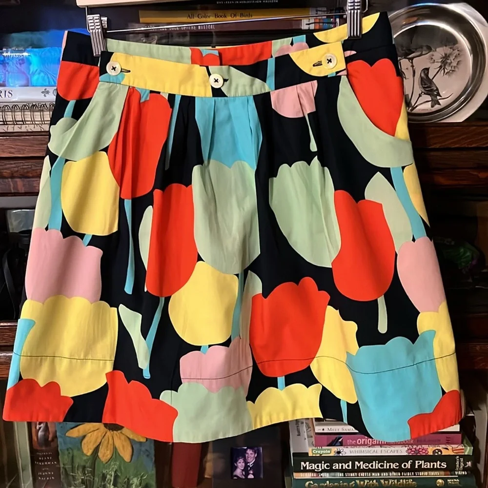 NWOT Anthropologie Cotton Tulip Skirt Pockets! fei Size 8 - Picture 3 of 15